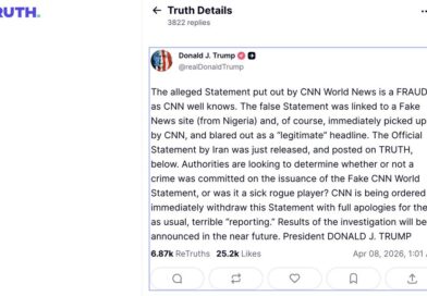 Trump accuses CNN of spreading ‘fake news’ over Iran-US ceasefire report