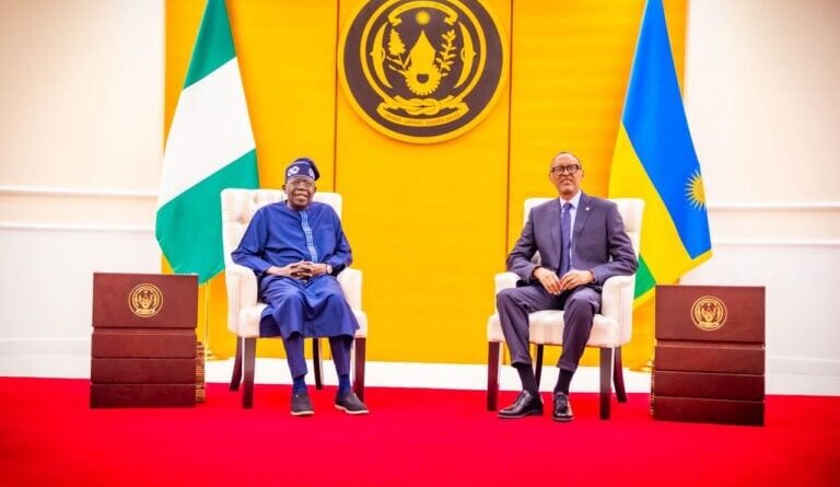 Tinubu, Kagame discuss stronger Nigeria-Rwanda ties, visa-free travel for citizens